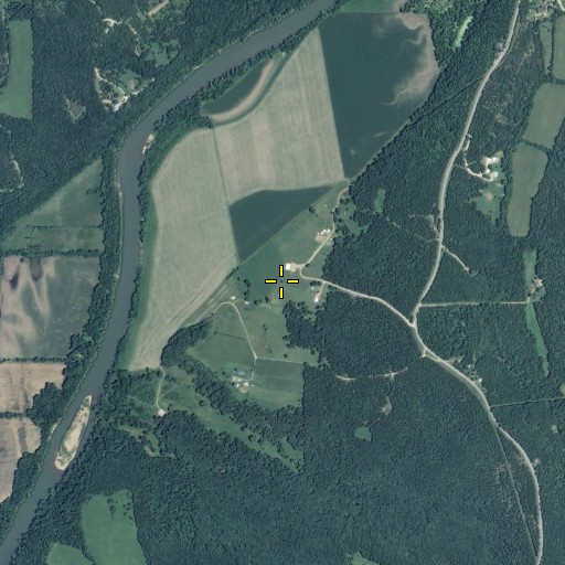 Aerial/Satellite Image of Bumper Cemetery, MO