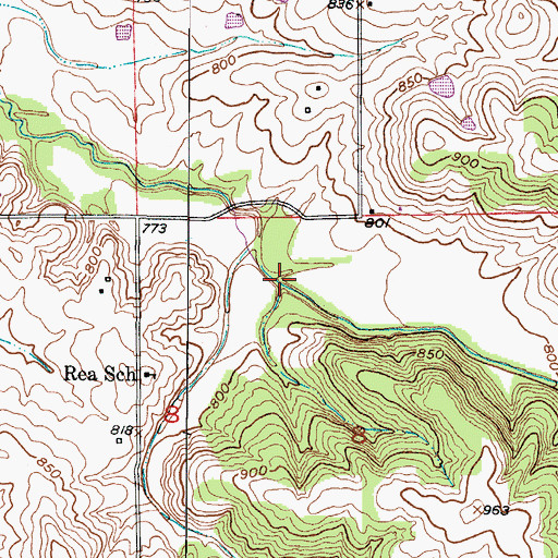 Topographic Map of Bunch Hollow, MO
