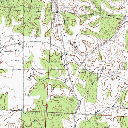 Topographic Map of Bunker School (historical), MO