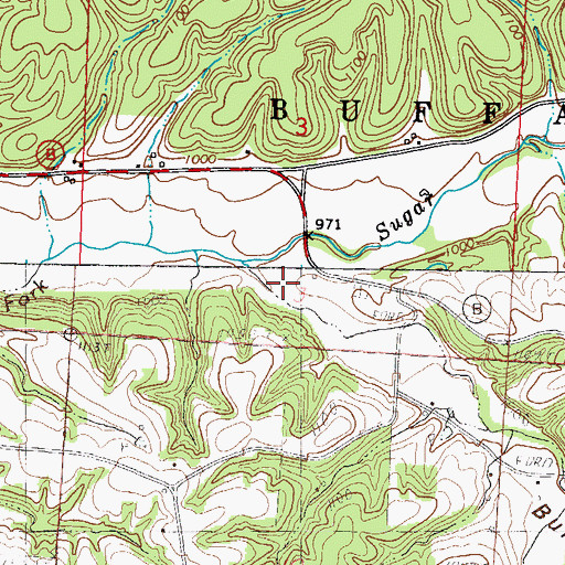 Topographic Map of Bunkum Hollow, MO
