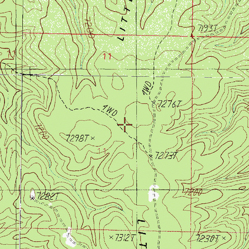 Topographic Map of Little Mountain, AZ