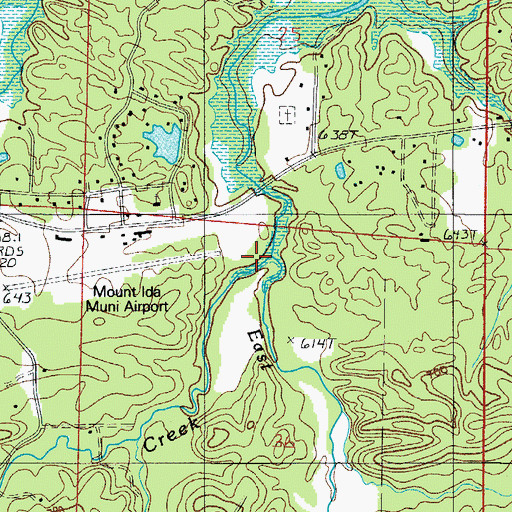 Topographic Map of East Fork Twin Creek, AR