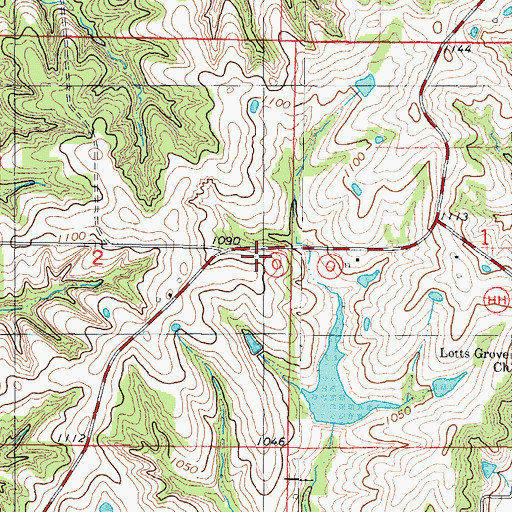Topographic Map of Butler School, MO