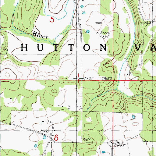 Topographic Map of Butts School (historical), MO