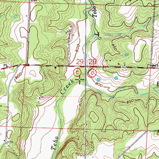 Topographic Map of Byler Branch, MO