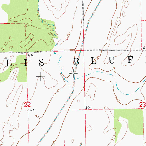 Topographic Map of Cache River Ditch, MO