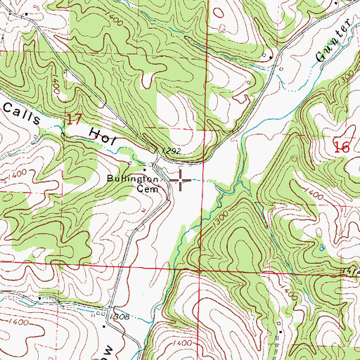 Topographic Map of Calls Hollow, MO