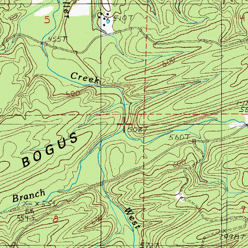 Topographic Map of East Spiller Creek, AR