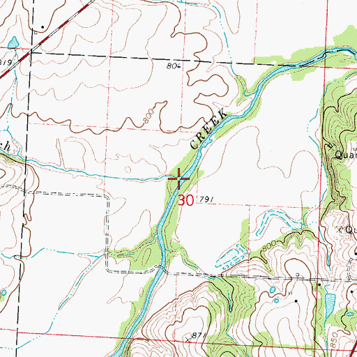 Topographic Map of Camp Branch, MO