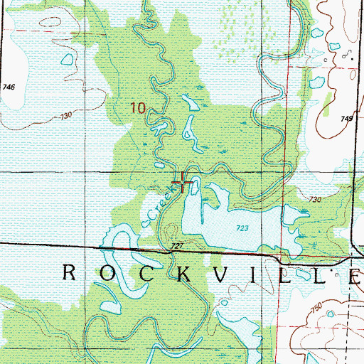 Topographic Map of Camp Branch, MO