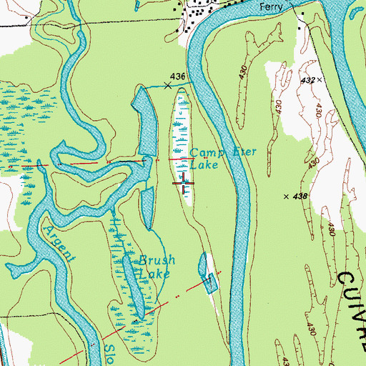 Topographic Map of Camp Eter Lake, MO