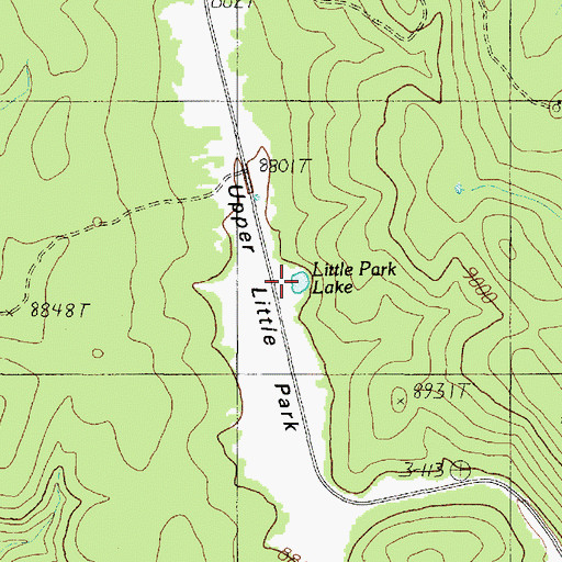 Topographic Map of Little Park Lake, AZ