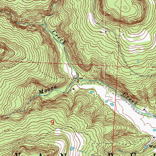 Topographic Map of Edgeman Creek, AR