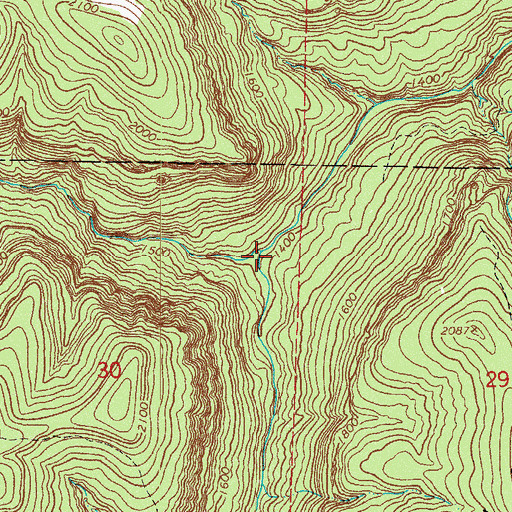 Topographic Map of Edgemon Creek, AR