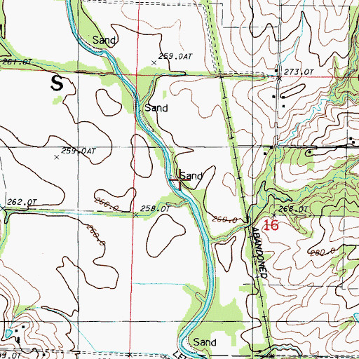 Topographic Map of Canaday Creek, MO