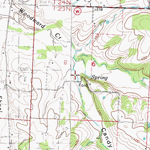 Topographic Map of Candy Hollow, MO