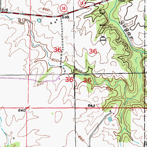 Topographic Map of Canton, MO