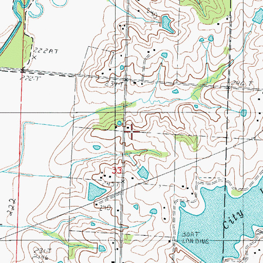 Topographic Map of Carey School, MO