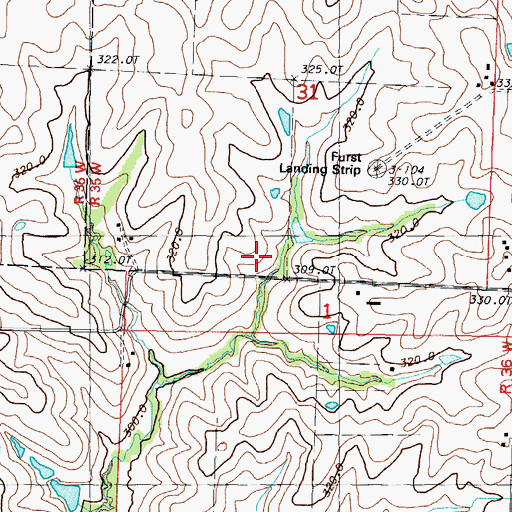 Topographic Map of Carr School (historical), MO
