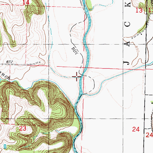 Topographic Map of Carroll Branch, MO