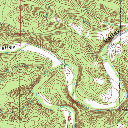Topographic Map of Casto Valley Creek, MO