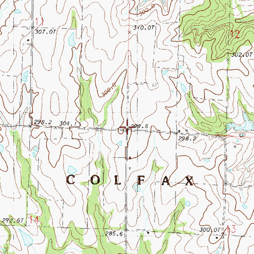 Topographic Map of Castor School (historical), MO