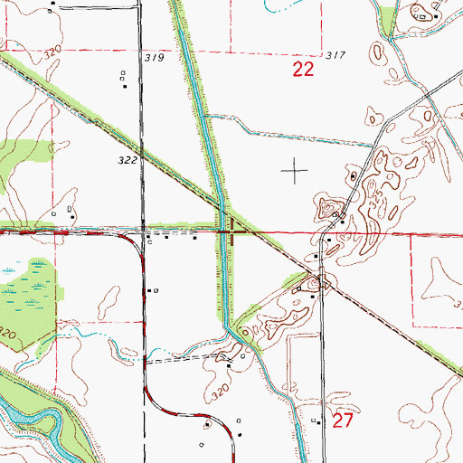 Topographic Map of Catherine Slough, MO