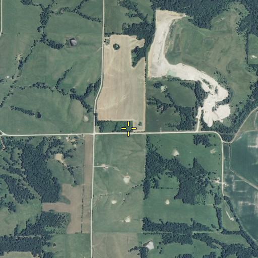 Aerial/Satellite Image of Catholic Cemetery, MO
