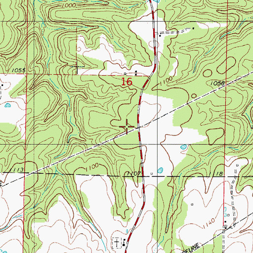 Topographic Map of Cedar Ridge School (historical), MO