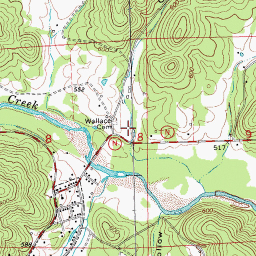 Topographic Map of Cedar Spring Hollow, MO