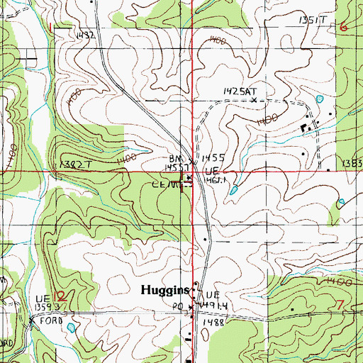 Topographic Map of Cedar Valley School, MO