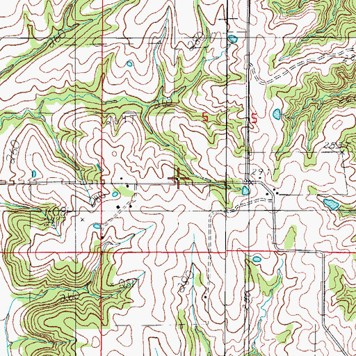 Topographic Map of Centennial School, MO