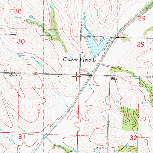 Topographic Map of Center Grove School (historical), MO