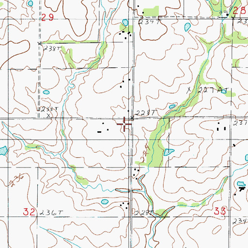 Topographic Map of Centerview School, MO