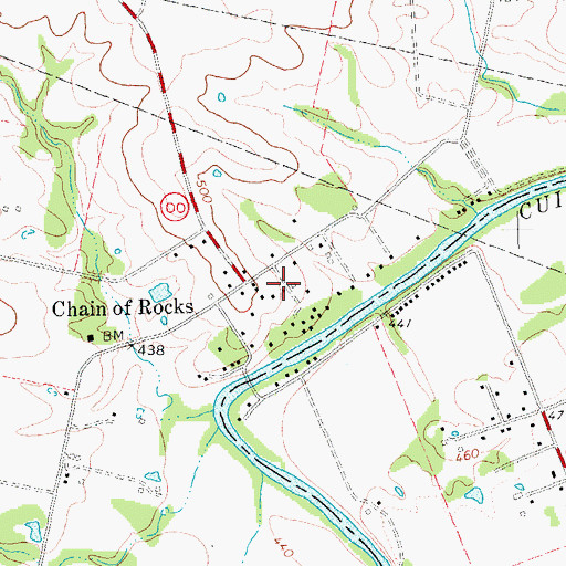 Topographic Map of Chain of Rocks, MO