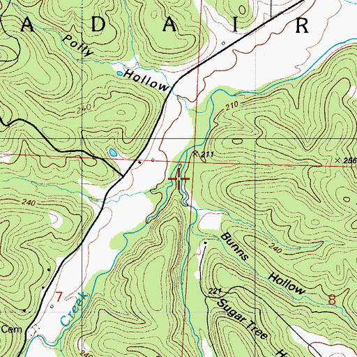 Topographic Map of Chalk Hollow, MO