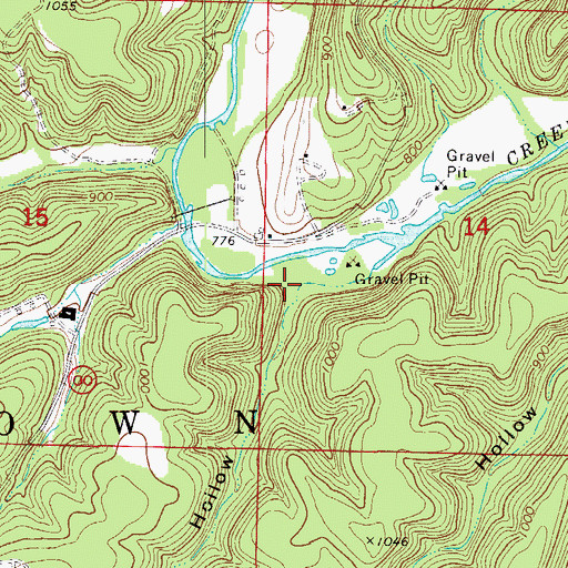 Topographic Map of Charley Hollow, MO