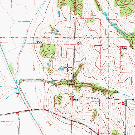 Topographic Map of Cherrydale School (historical), MO