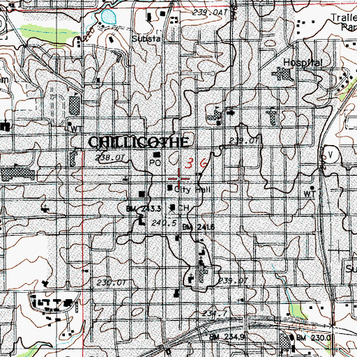 Topographic Map of Chillicothe, MO