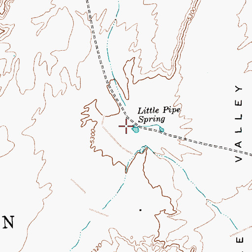 Topographic Map of Little Pipe Spring, AZ
