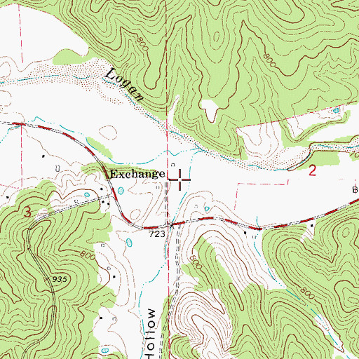 Topographic Map of Christian Hollow, MO