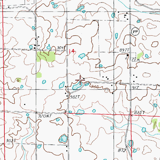 Topographic Map of Christy School, MO