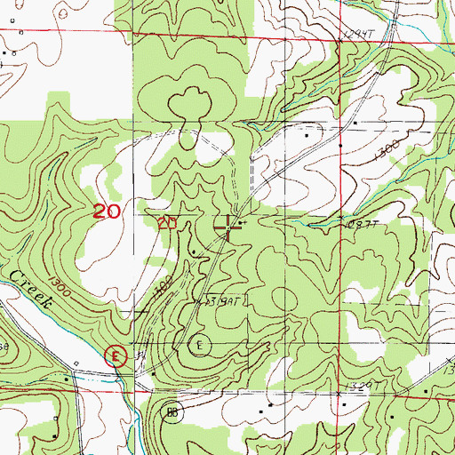 Topographic Map of Church of God, MO