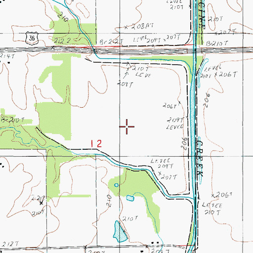 Topographic Map of Circle Branch, MO