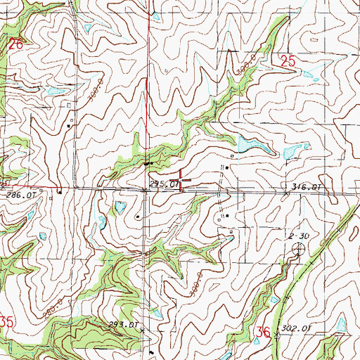 Topographic Map of Clanton School (historical), MO