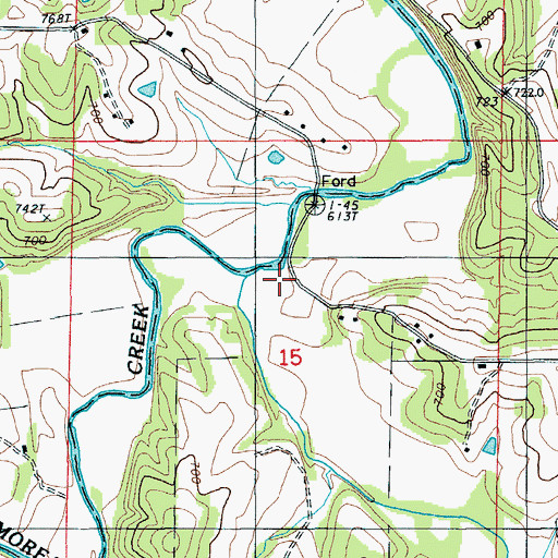 Topographic Map of Clark Fork, MO