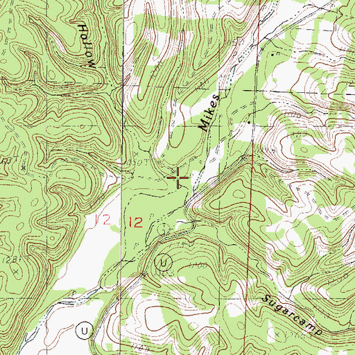 Topographic Map of Clayton Hollow, MO