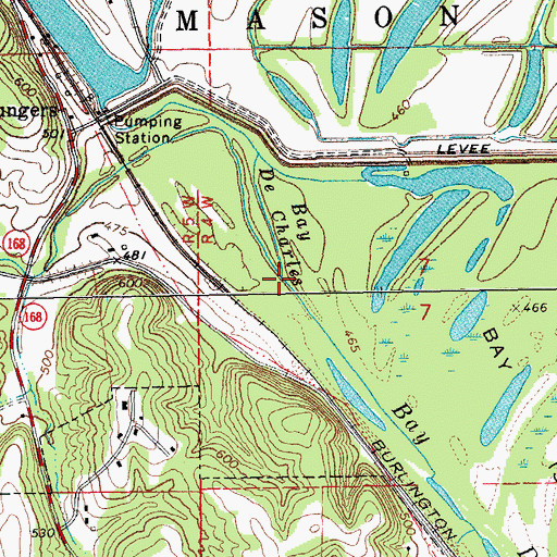 Topographic Map of Clear Creek, MO