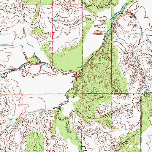 Topographic Map of Clear Creek, MO