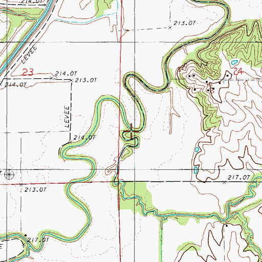 Topographic Map of Clear Creek, MO